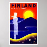 Poster Vintage voyage de Finlande