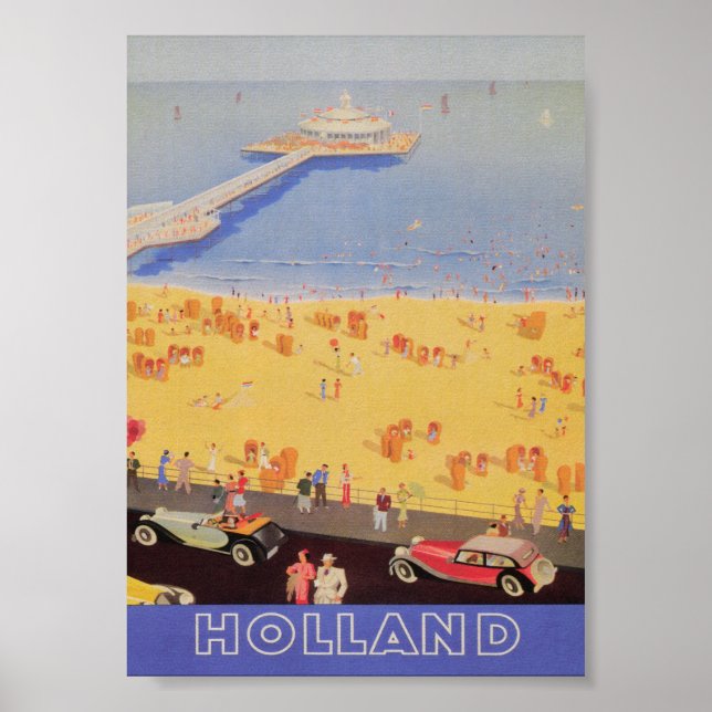 Poster Vintage voyage de Hollande (Devant)
