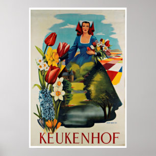 Poster Vintage voyage de Keukenhof Holland