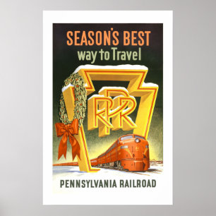 Poster Vintage voyage de la Pennsylvanie