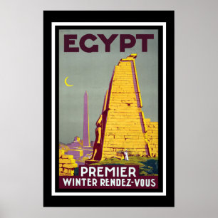 Poster Vintage voyage de l'Egypte