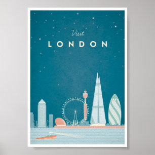 Poster Vintage voyage de Londres