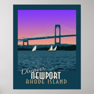 Poster Vintage voyage de Newport Rhode Island