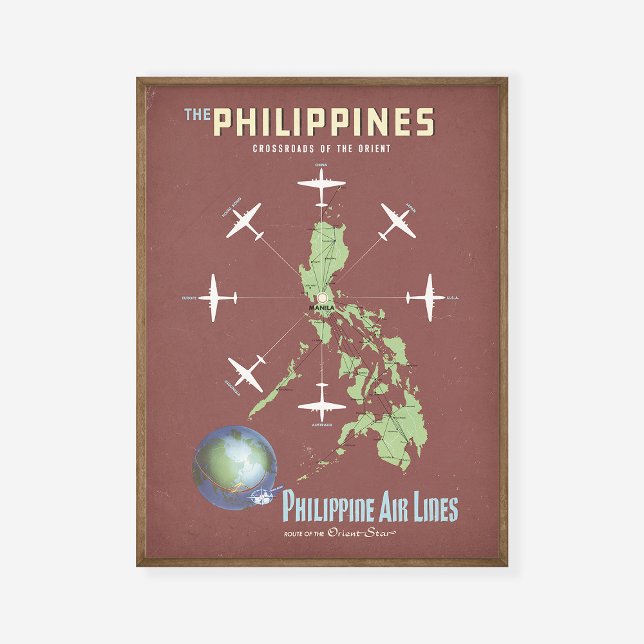 Poster Vintage voyage de Philippine Airlines Orien (Créateur téléchargé)