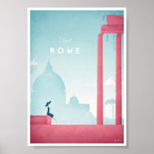 Poster Vintage voyage de Rome