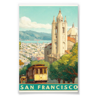 Poster Vintage voyage de San Francisco
