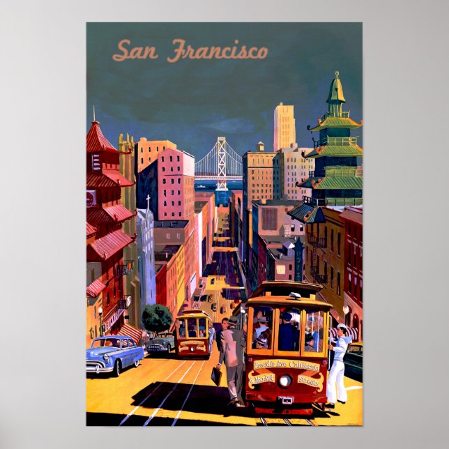Poster Vintage voyage de San Francisco (Devant)