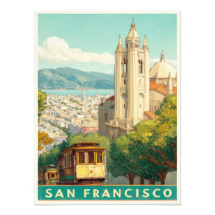 Poster Vintage voyage de San Francisco