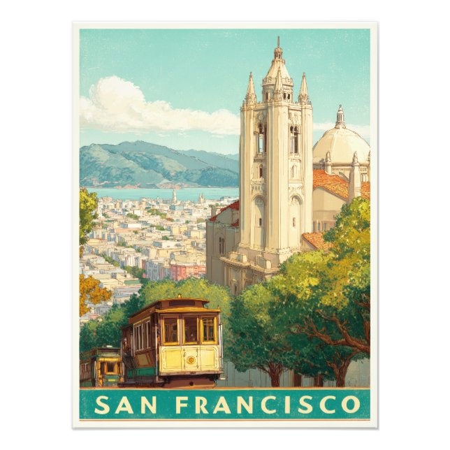Poster Vintage voyage de San Francisco (Devant)