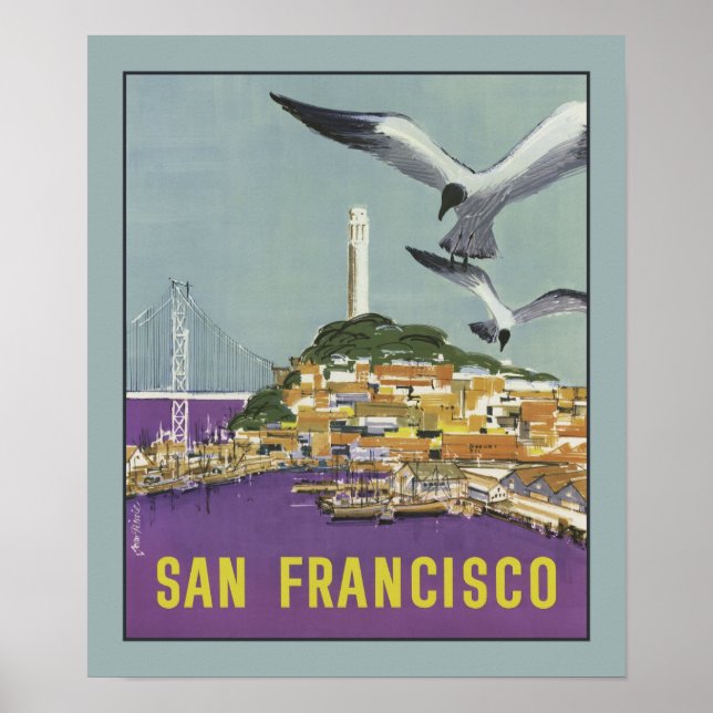Poster Vintage voyage de San Francisco USA (Devant)