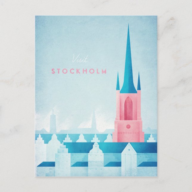 Poster Vintage voyage de Stockholm - Carte postale (Devant)
