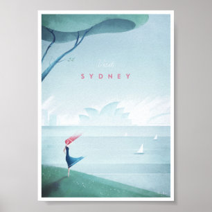 Poster Vintage voyage de Sydney