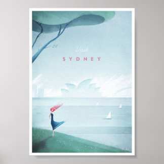 Poster Vintage voyage de Sydney