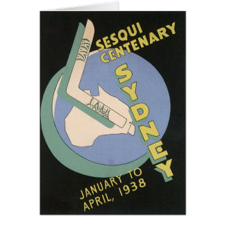 Poster Vintage voyage de Sydney, Centenaire de Ses