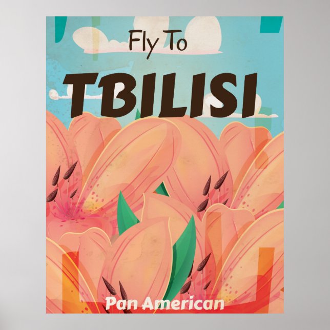 Poster Vintage voyage de Tbilisi Géorgie (Devant)