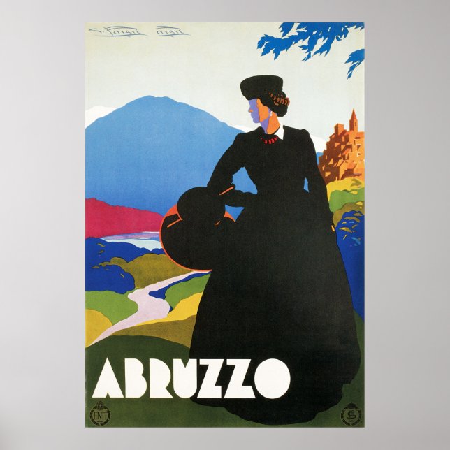 Poster Vintage voyage des Abruzzes (Devant)