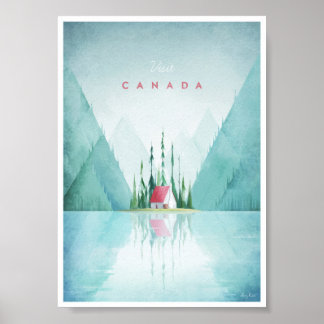 Poster Vintage voyage du Canada