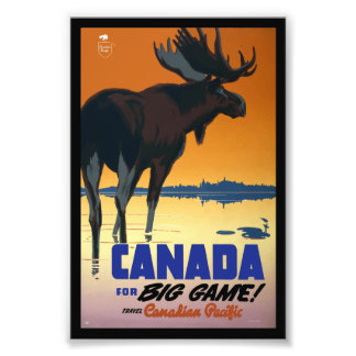 Poster Vintage voyage du Canada