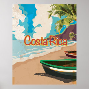 Poster Vintage voyage du Costa Rica