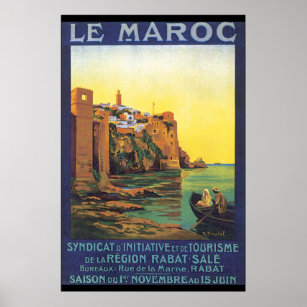 Poster Vintage voyage du Maroc