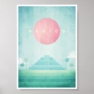Poster Vintage voyage du Mexique