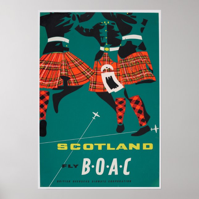 Poster Vintage voyage - Ecosse (Devant)