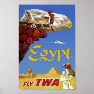 Poster Vintage voyage Egypte