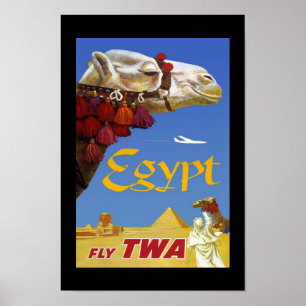 Poster vintage Voyage Egypte