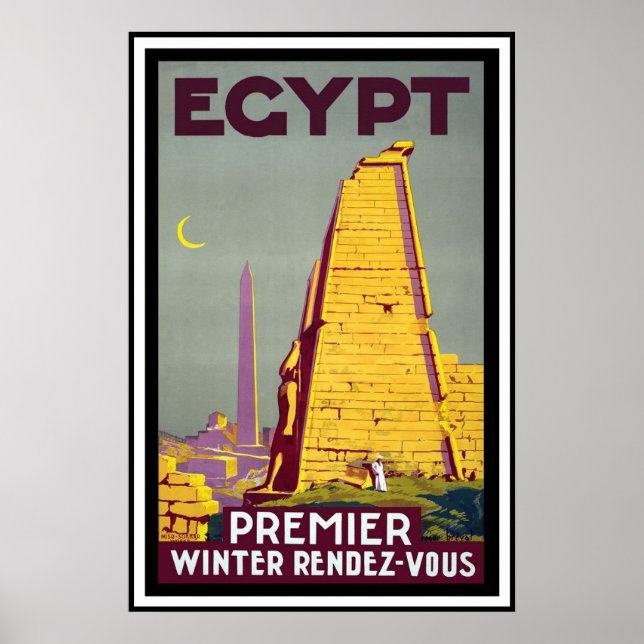 Poster Vintage voyage - Egypte (Devant)