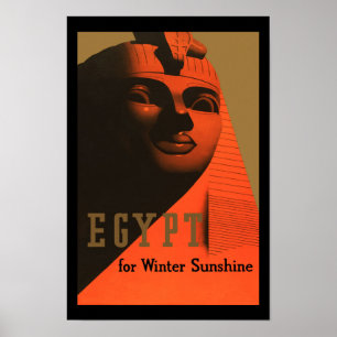 Poster Vintage voyage égyptien