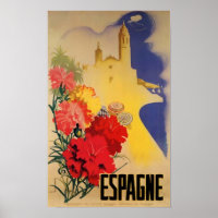 Poster Vintage voyage Espagne Mur Déco Art