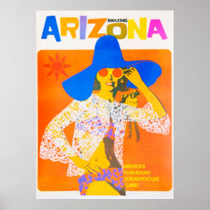 Poster Vintage voyage Extraordinaire Arizona