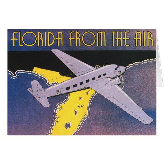 Poster Vintage voyage, Floride d'avion (Devant horizontal)