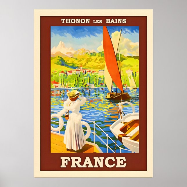 Poster Vintage voyage France (Devant)