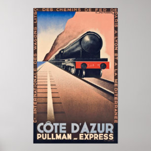 Poster Vintage voyage - France Nice Côte d'Azur