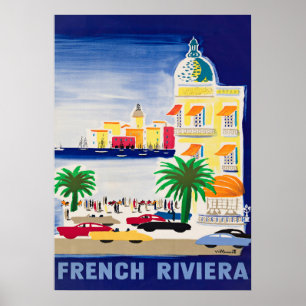 Poster Vintage voyage France Riviera