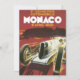 Poster Vintage voyage, Grand Prix de Monaco Auto R
