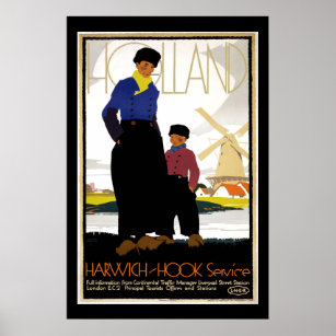 Poster Vintage voyage hollandais