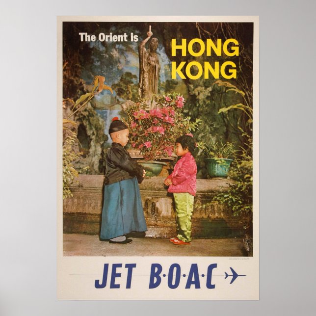 Poster Vintage voyage - Hong Kong (Devant)