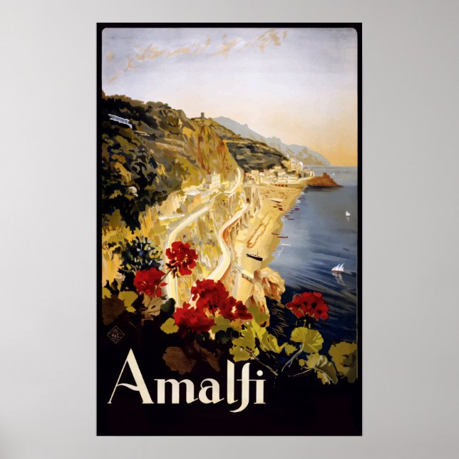 Poster Vintage voyage Italie (Devant)
