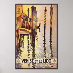 Poster Vintage voyage - Italie Venise