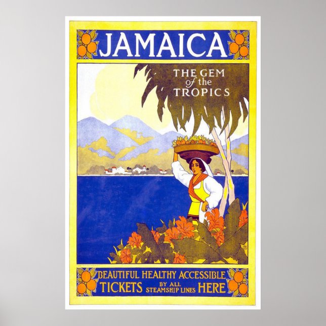 Poster Vintage voyage jamaïcain (Devant)