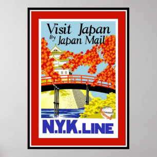 Poster Vintage voyage Japon