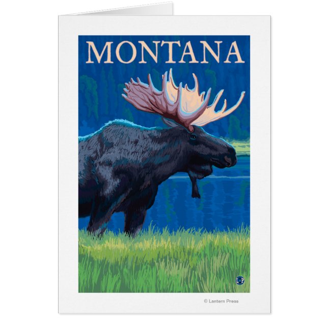Poster Vintage voyage MontanaMoose (Devant)