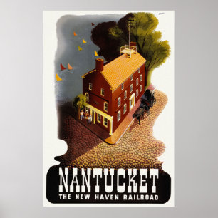 Poster Vintage voyage Nantucket
