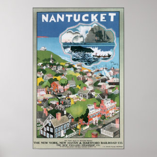 Poster Vintage voyage Nantucket