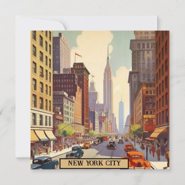 Poster Vintage voyage New York (Devant)
