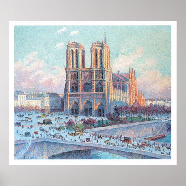 Poster Vintage voyage Notre-Dame de Paris (Devant)