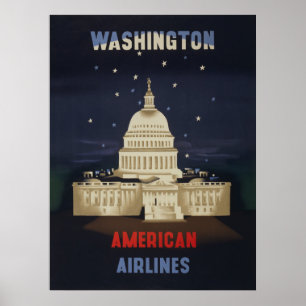 Poster Vintage voyage pour American Airlines