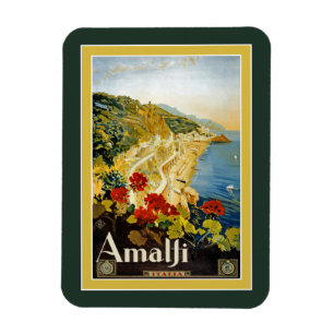 Poster Vintage voyage pour Italie Magnet